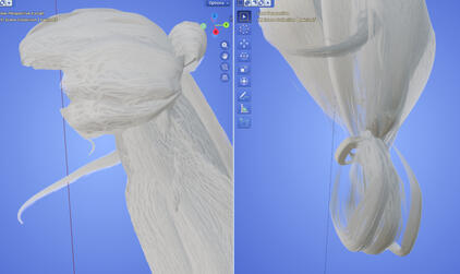 Osiria Hair Mod Detail Shots