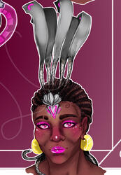 Proto Octavia Character Sheet Detail Shot 2 Proto-Octavia Character Sheet// Character Headshot Close-Up